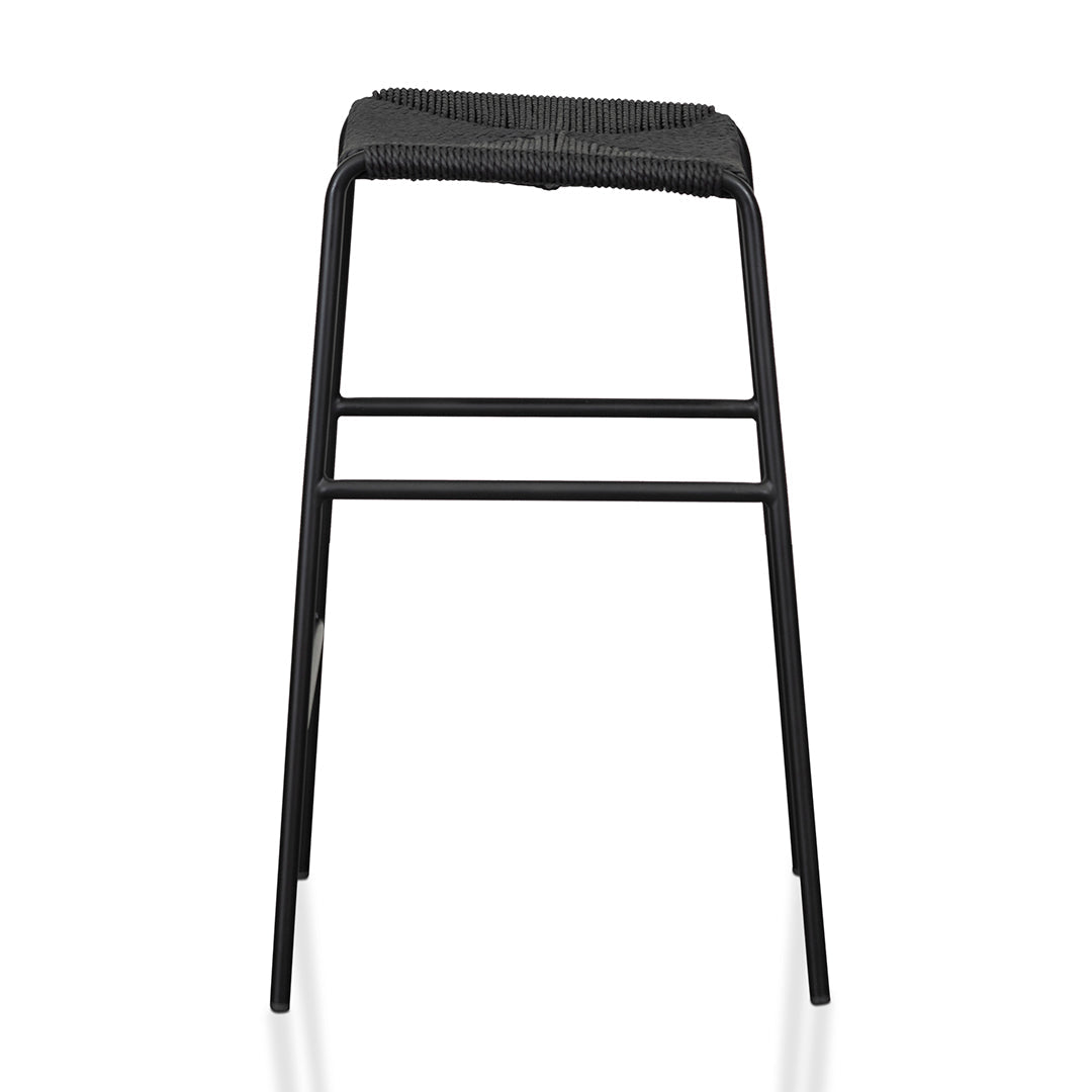 Rattan Barstool - Full Black (Set of 2)