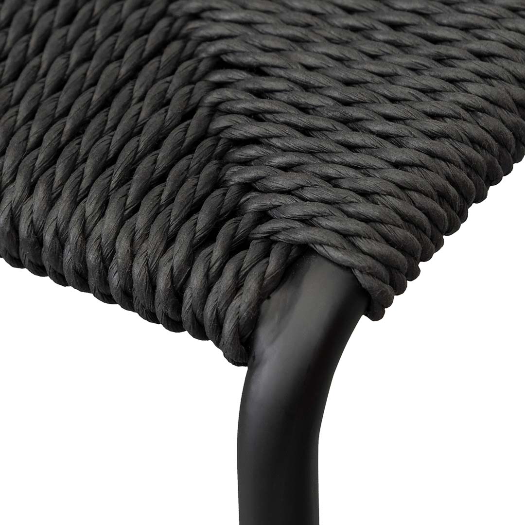 Rattan Barstool - Full Black (Set of 2)