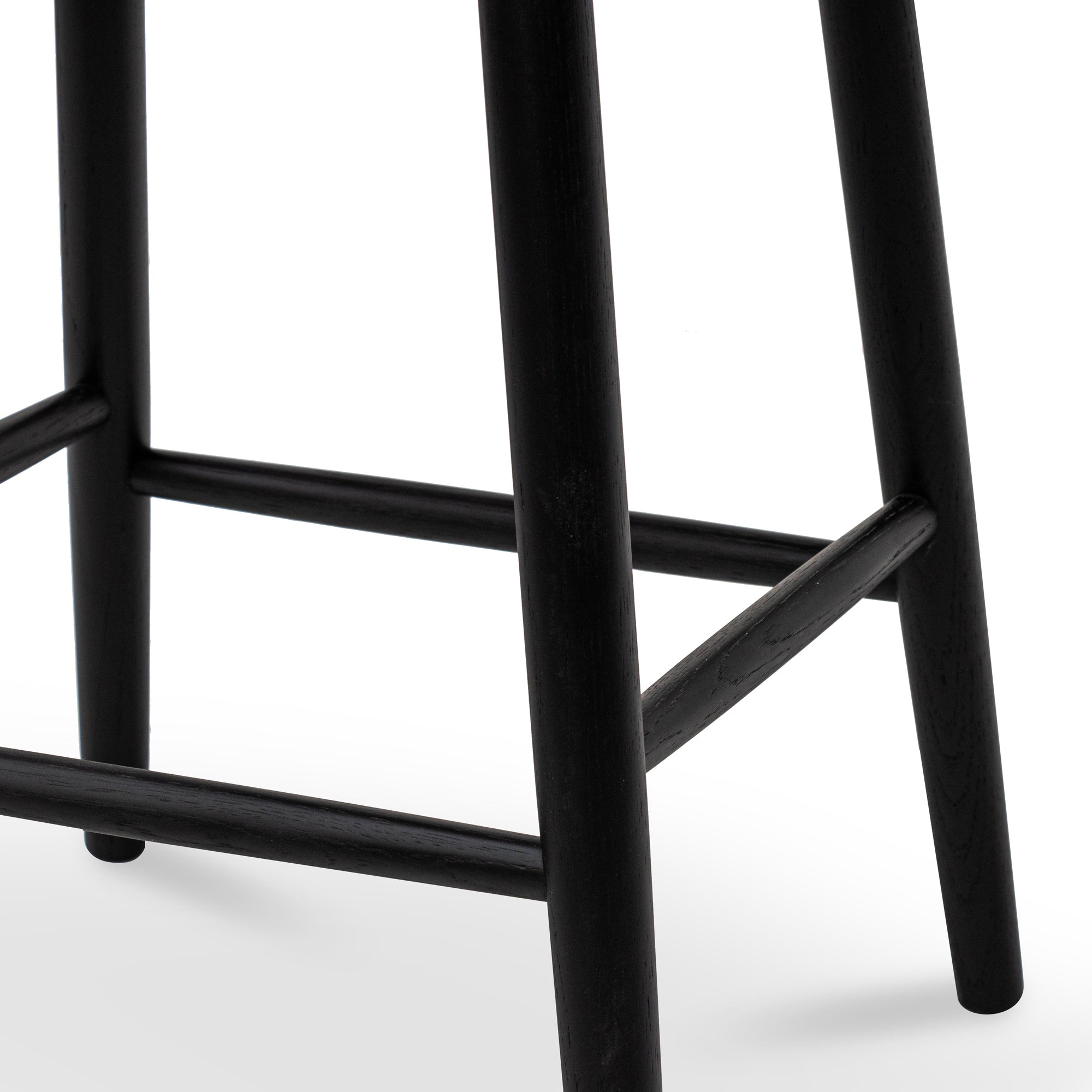 65cm Bar Stool - Full Black