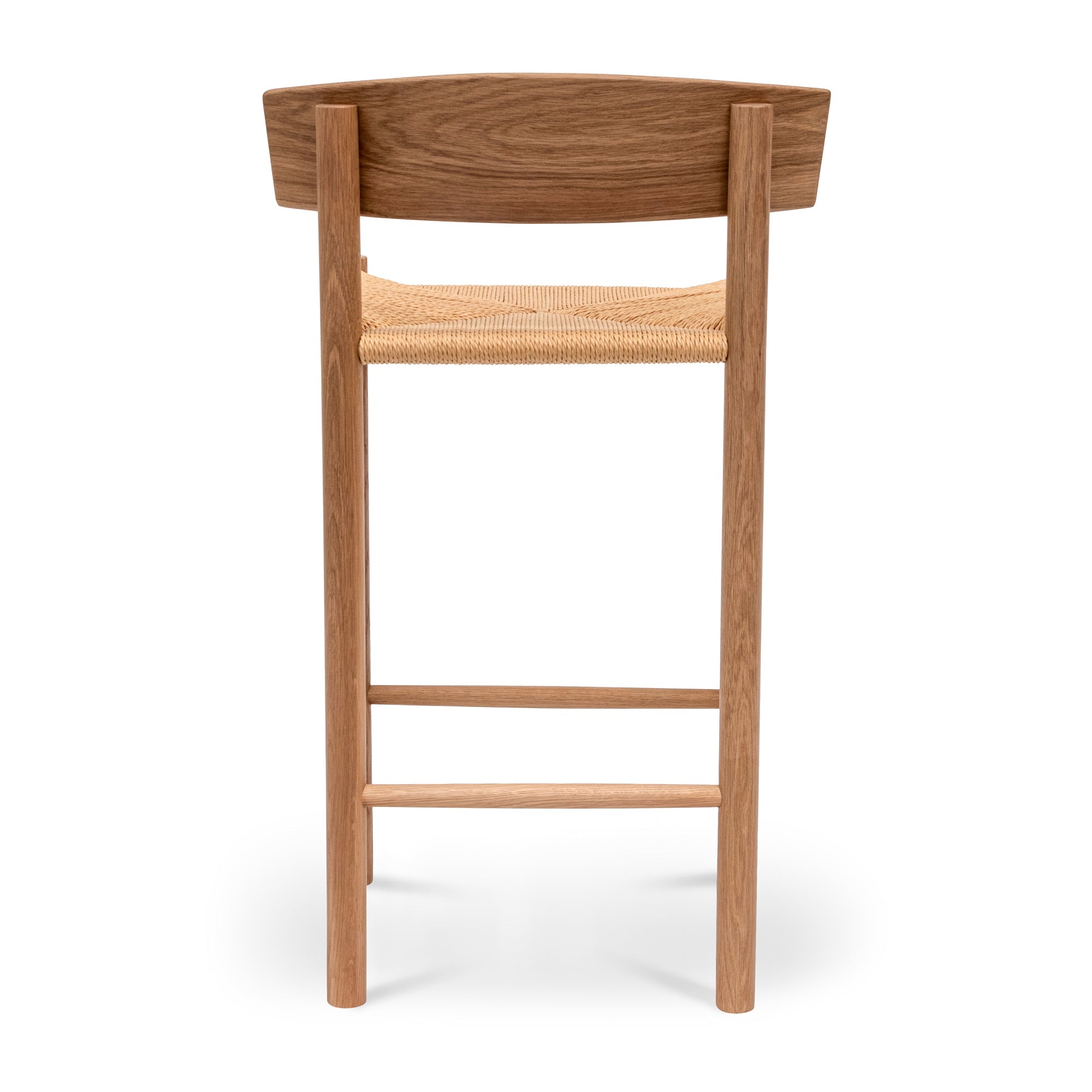 Kobe 65cm Bar Stool - Natural with Back Rest