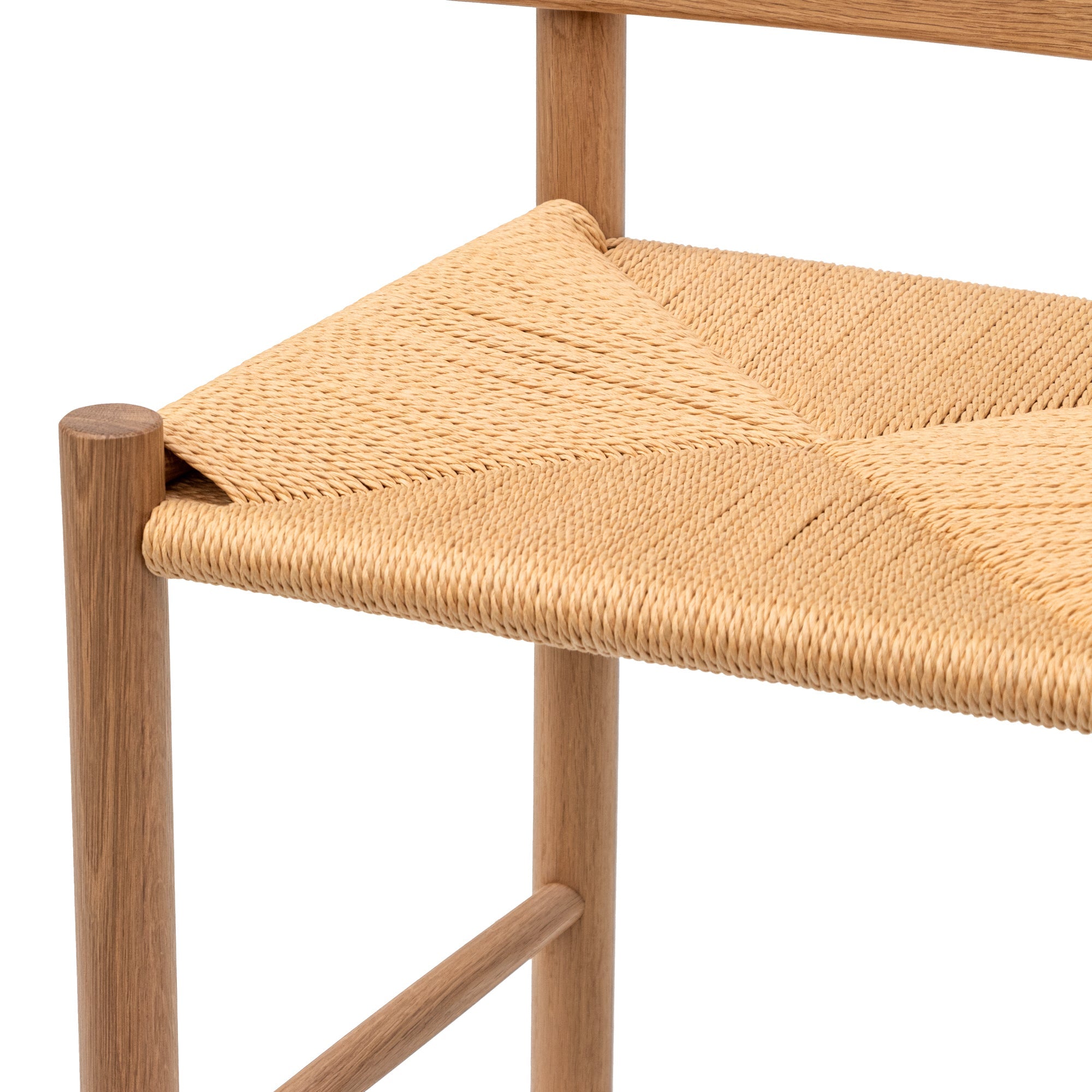 Kobe 65cm Bar Stool - Natural with Back Rest