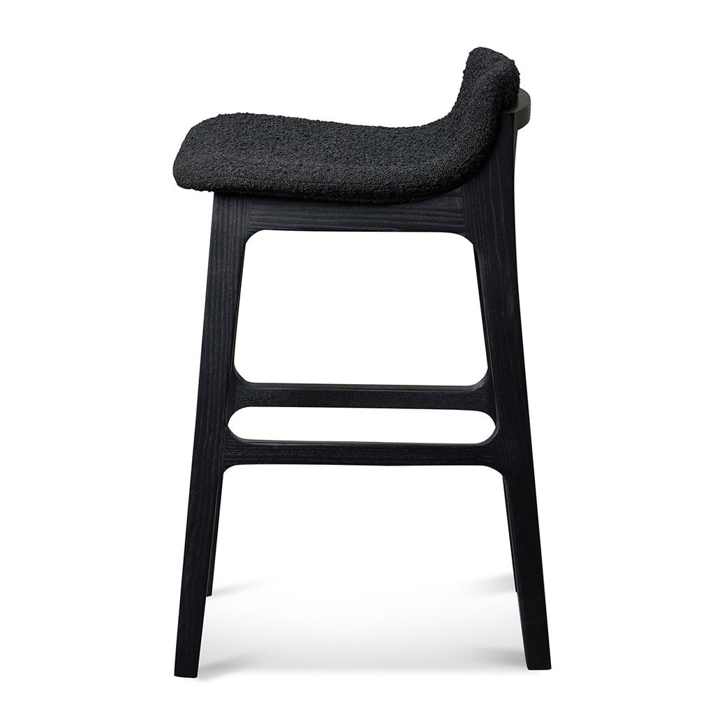 James 65cm Bar Stool - Full Black