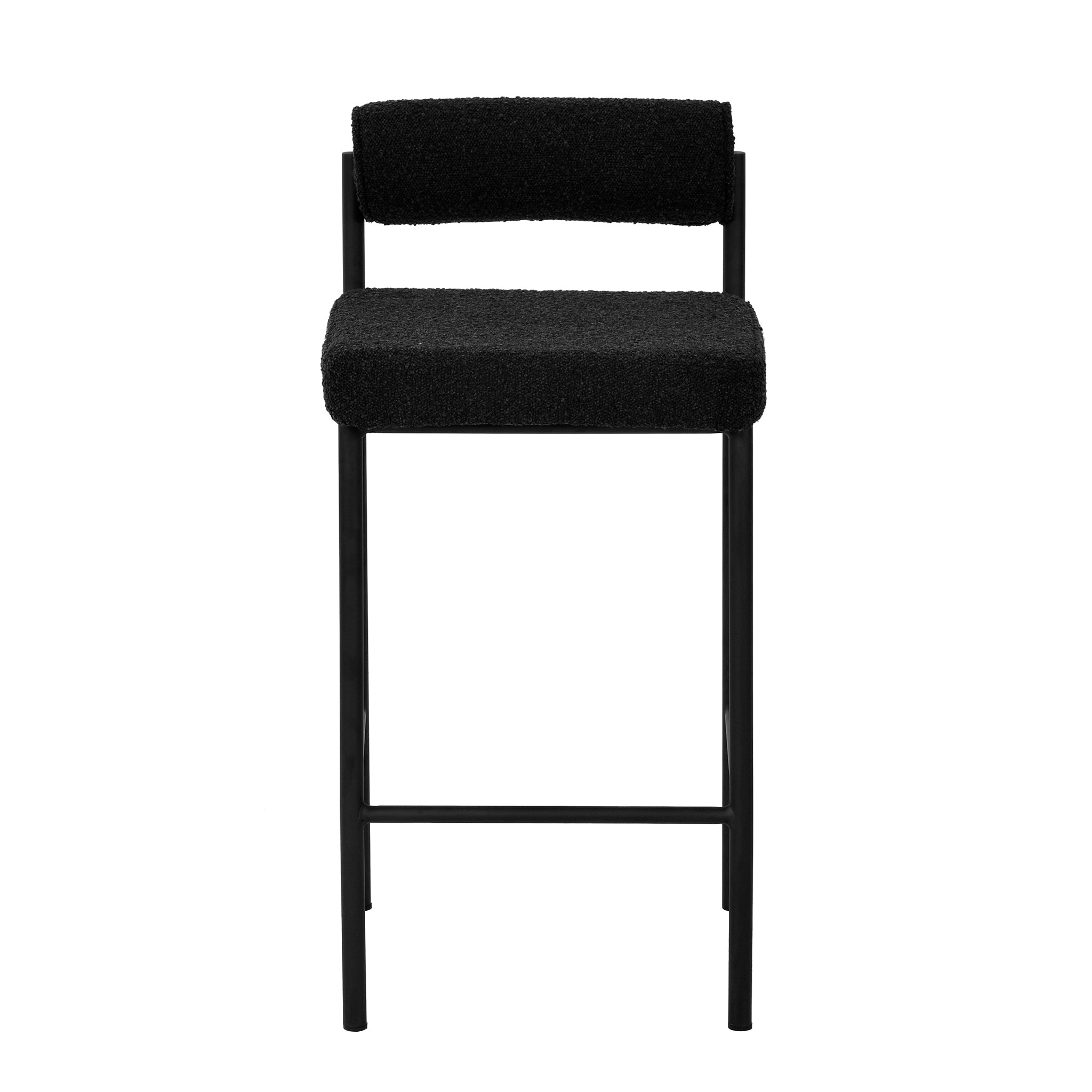 Sammy Black Boucle 65cm Bar Stool - (Set of 2)