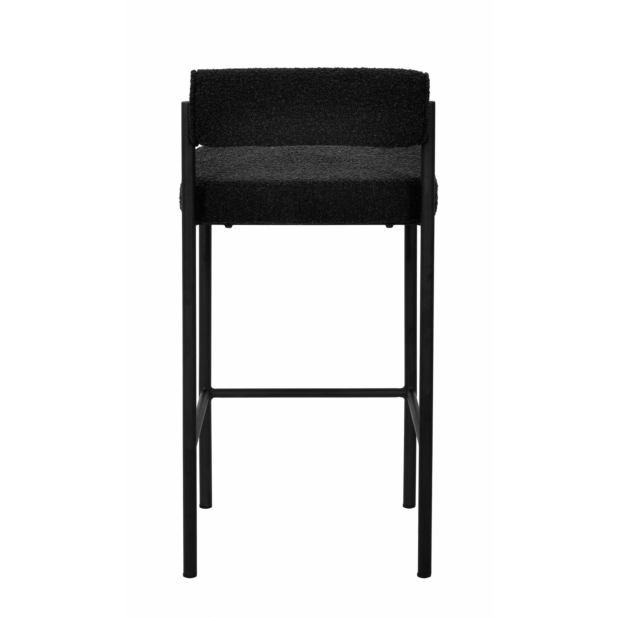 Sammy Black Boucle 65cm Bar Stool - (Set of 2)