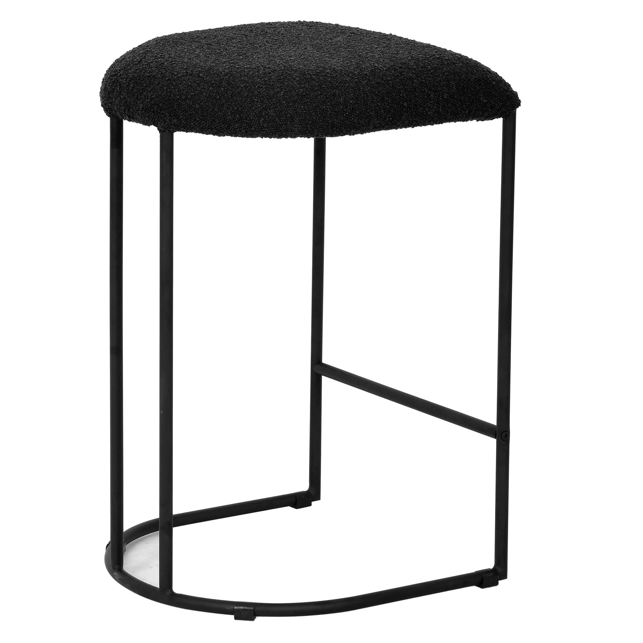 Black Boucle 65cm Bar Stool - (Set of 2)