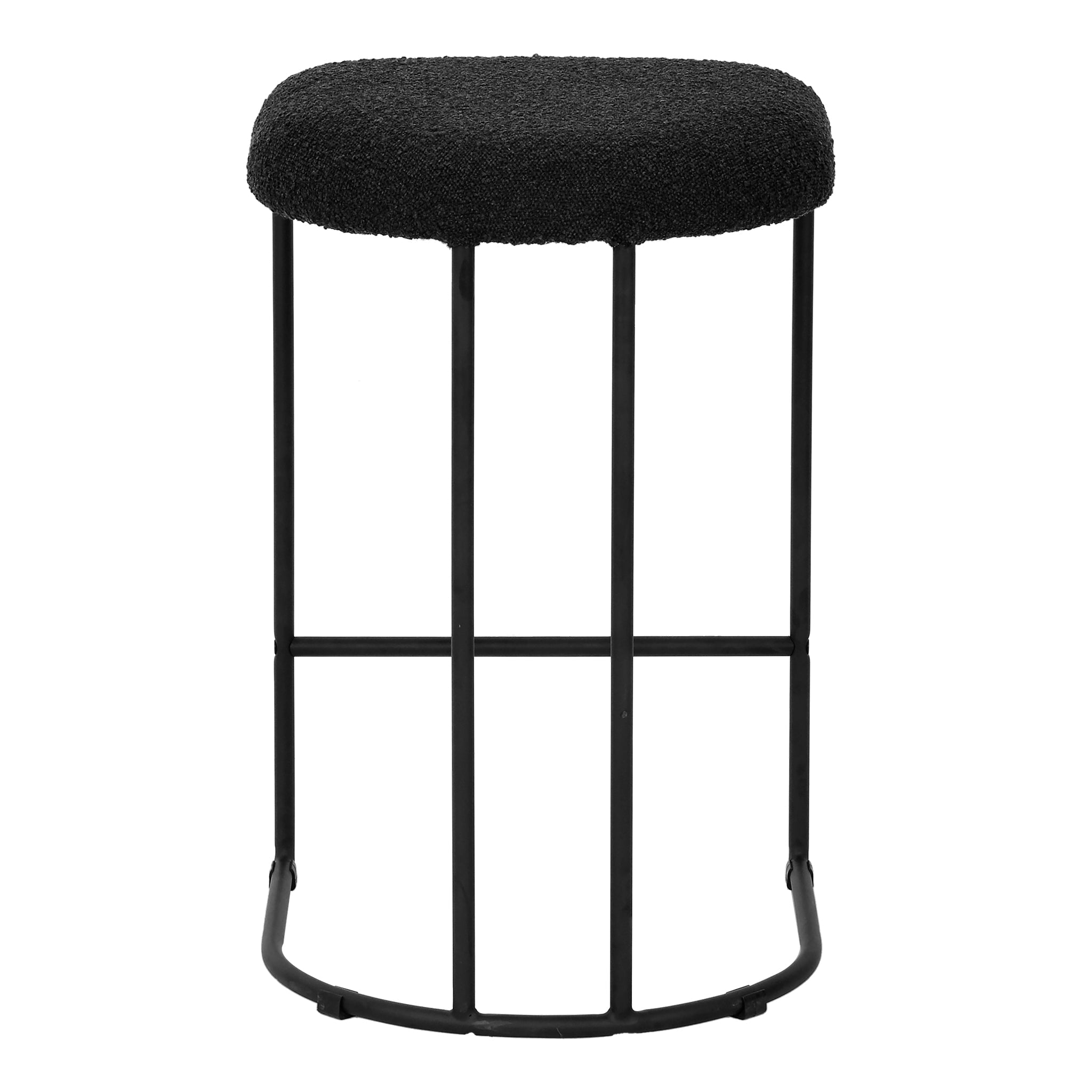 Black Boucle 65cm Bar Stool - (Set of 2)