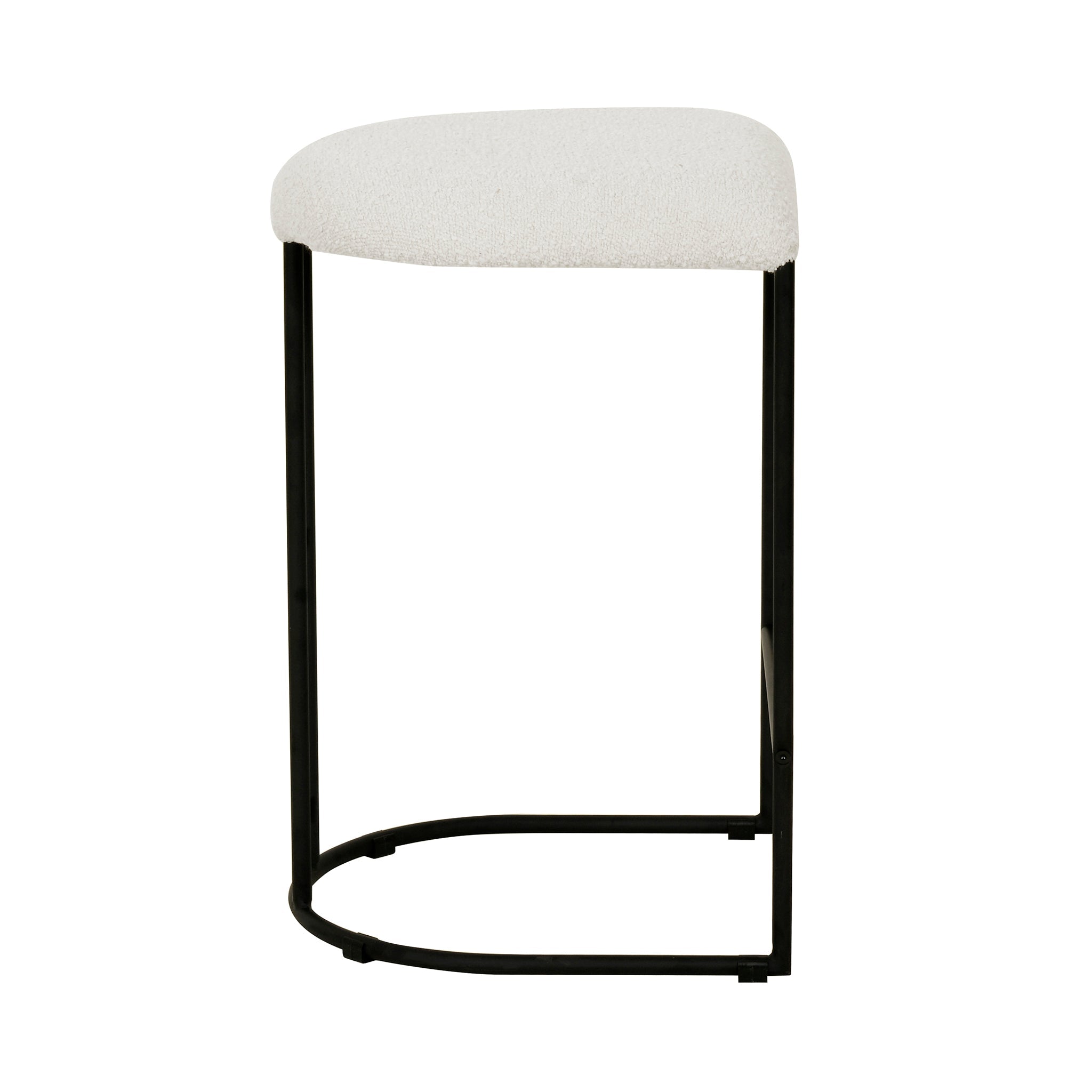 Cottage White Boucle Bar stool - (set of 2)