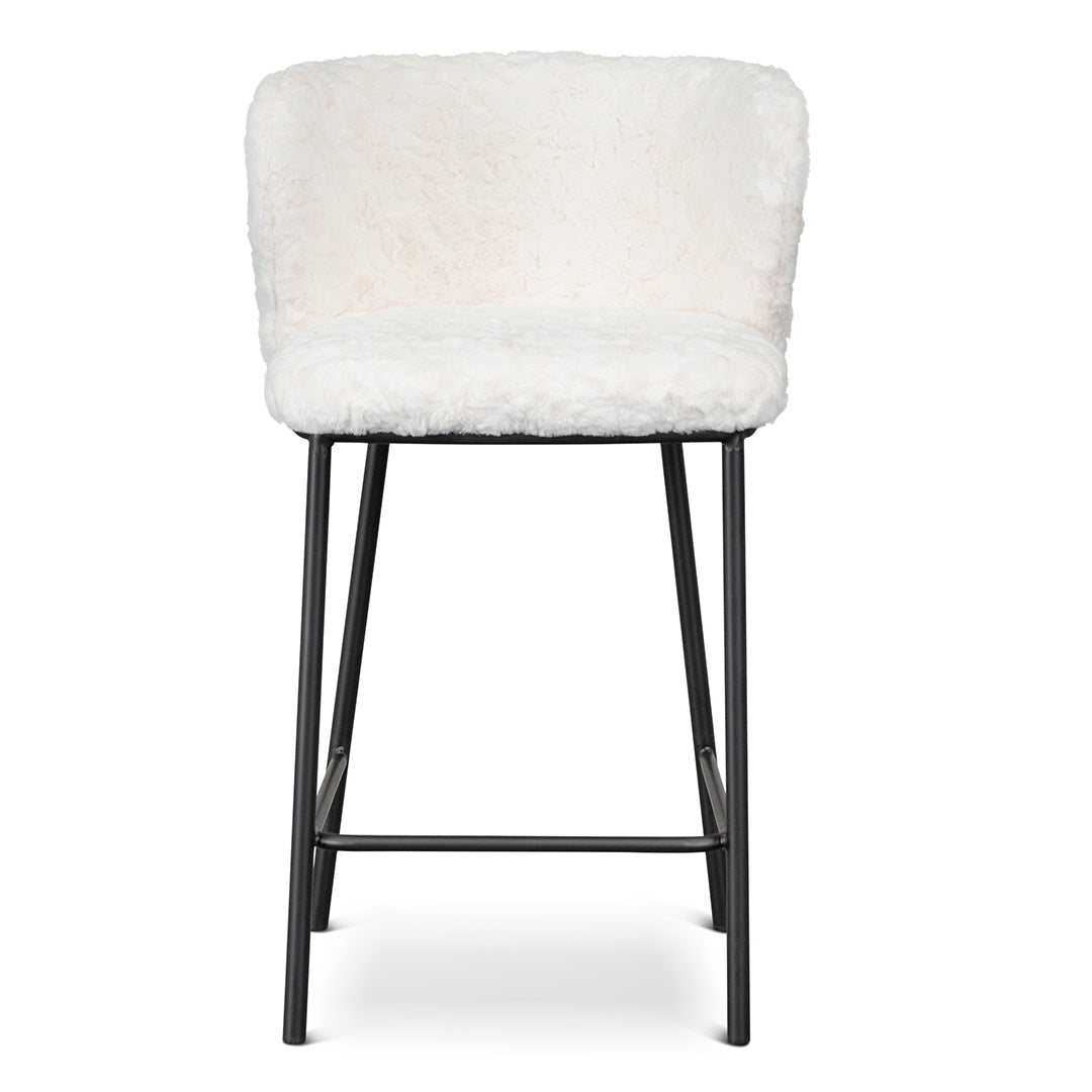 Flossie Fabric Bar Stool - Cloud Fur (Set of 2)