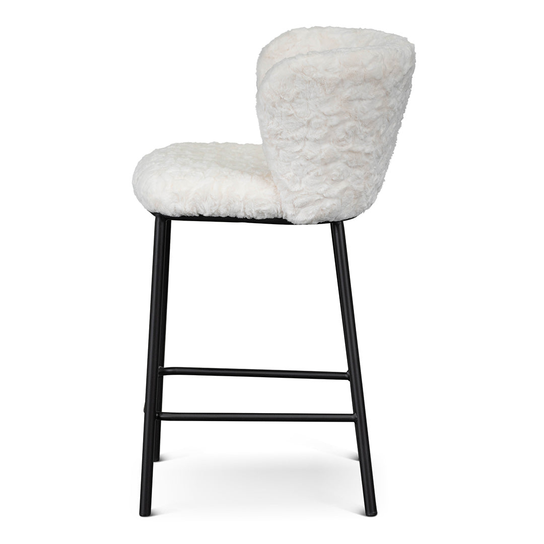 Flossie Fabric Bar Stool - Cloud Fur (Set of 2)