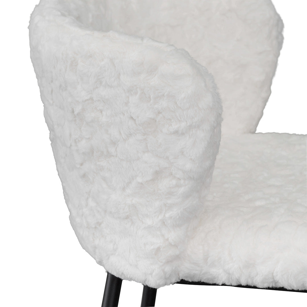 Flossie Fabric Bar Stool - Cloud Fur (Set of 2)