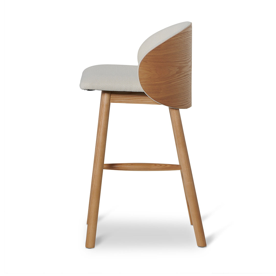 Lennox 65cm Natural Bar Stool - Beige