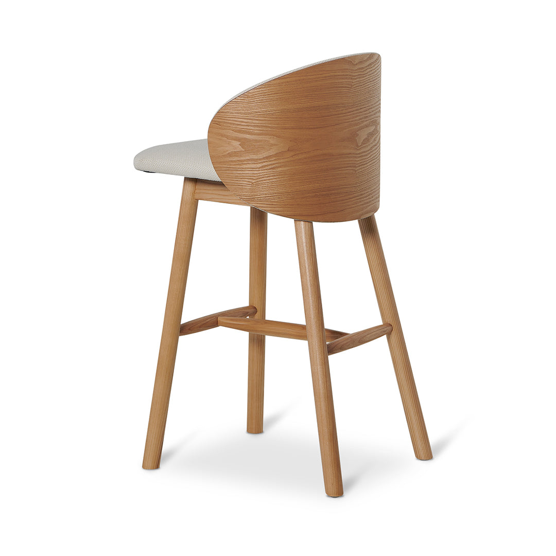 Lennox 65cm Natural Bar Stool - Beige