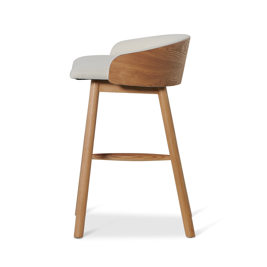 Selena 65cm Natural Bar Stool - Beige