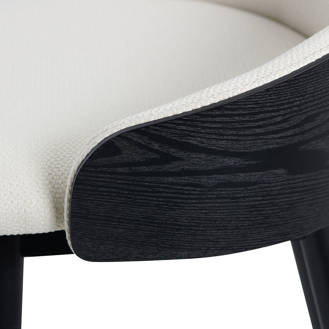 Selena 65cm Black Bar Stool - Beige