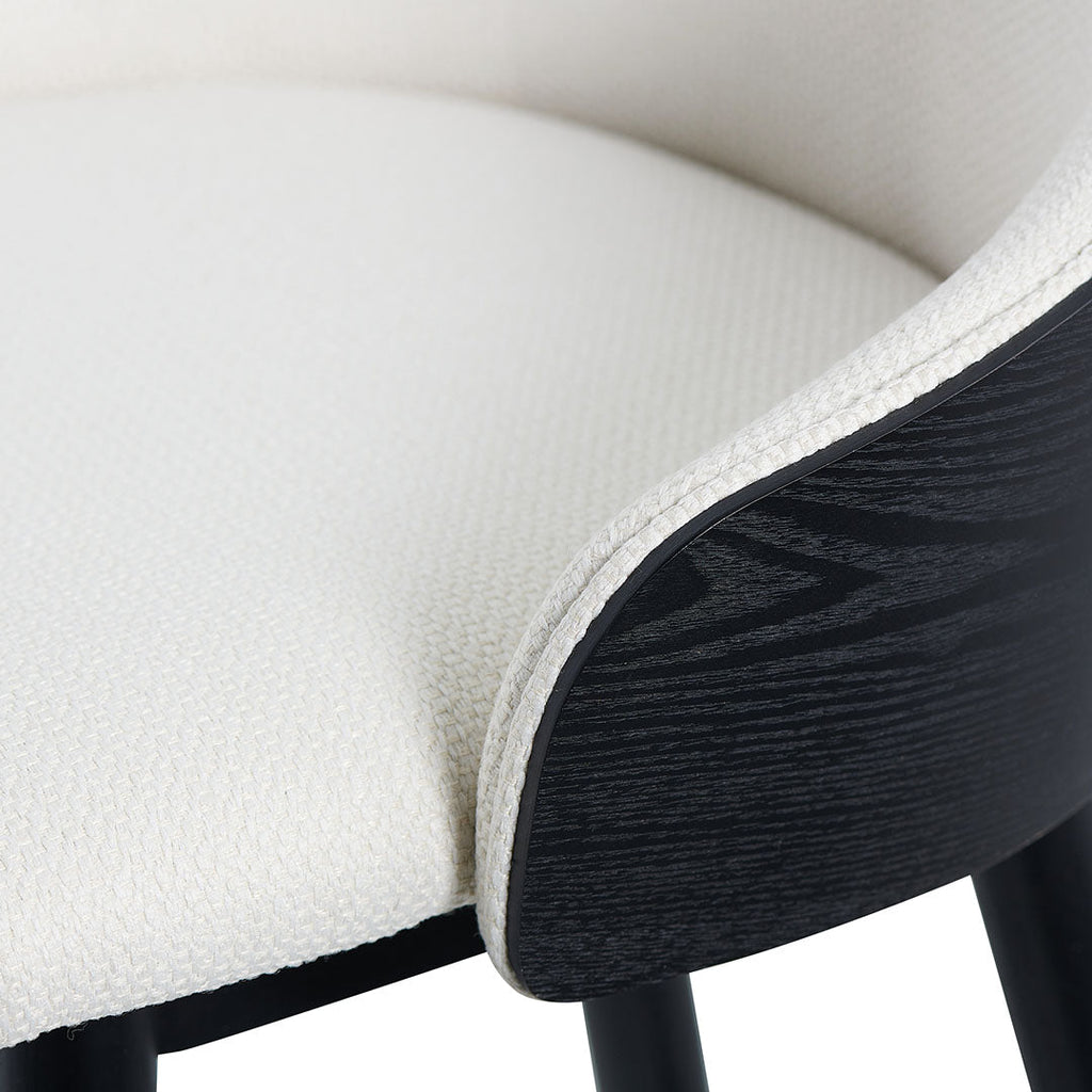 Selena 65cm Black Bar Stool - Beige