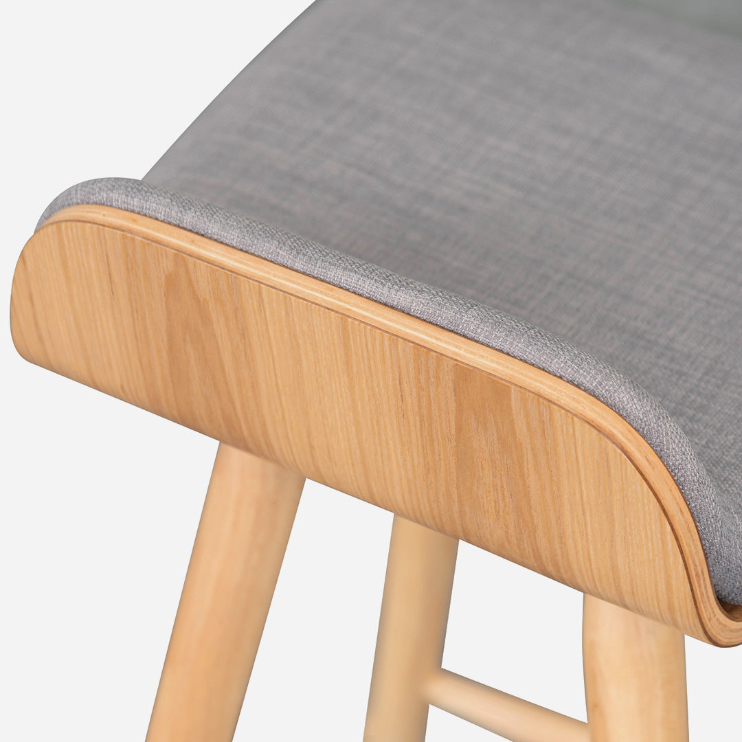 Harris 65cm Bar Stool - Grey - Natural