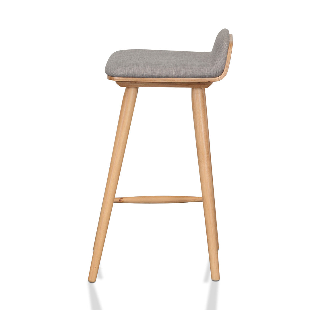 Harris 65cm Bar Stool - Grey - Natural