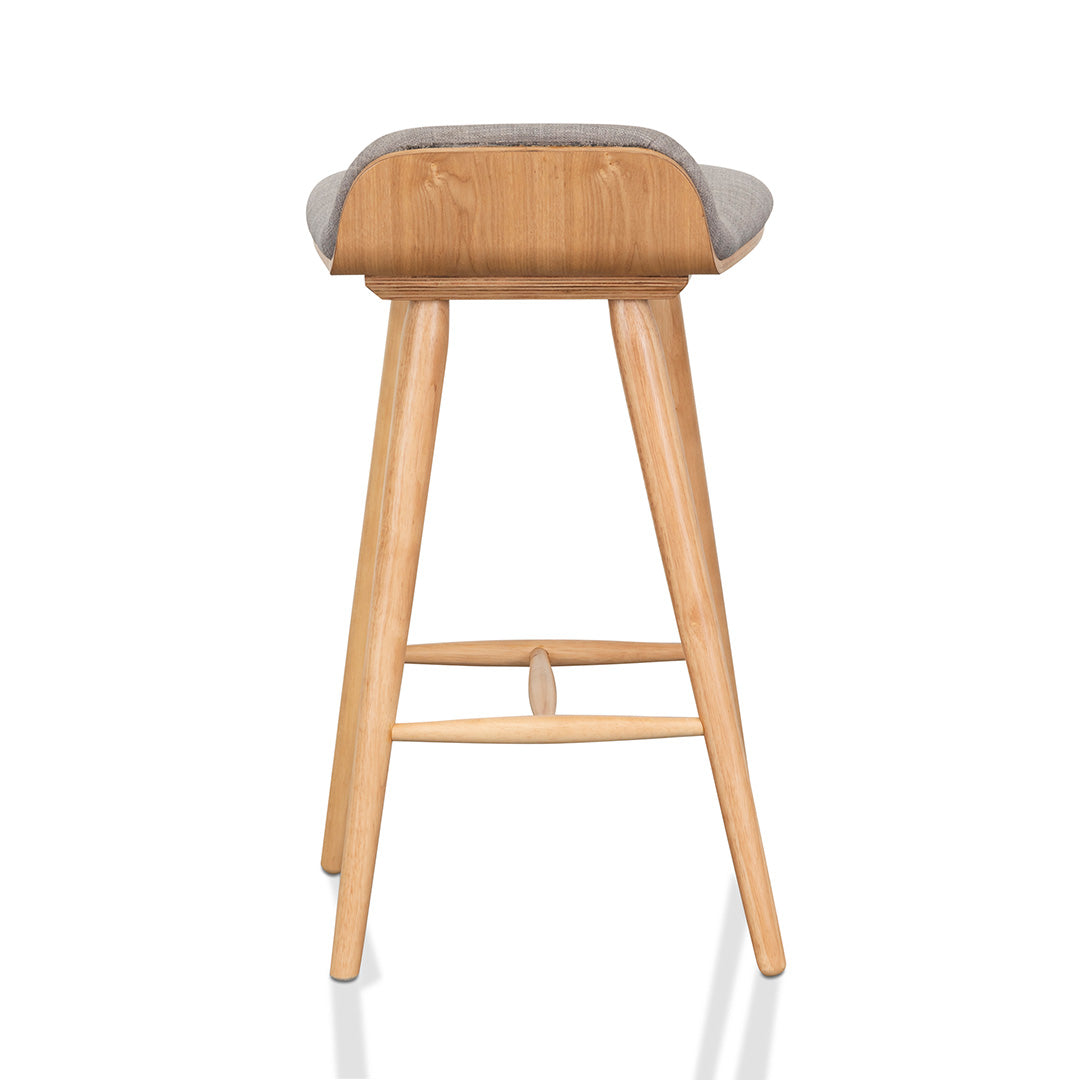 Harris 65cm Bar Stool - Grey - Natural