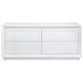 Balmain 4 Drawer Oak Chest - White