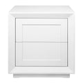 Balmain Oak Tall Bedside Table - White
