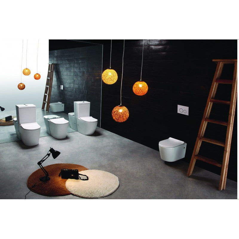 Belbagno FLAY-R RIMLESS NANO GLAZE TOILET SUITE BB007CPR pic3