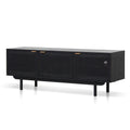 Benitez 1.7m ELM Black Entertainment TV - Natural Rattan Door