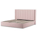  Fabric King Bed - Blush Pink with Storage