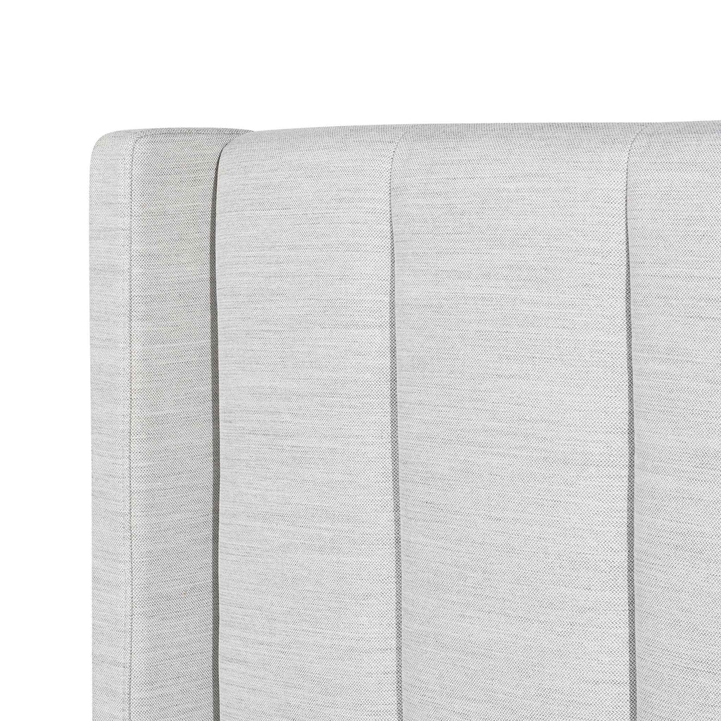 Pearl Grey Single Bed Frame with Storage