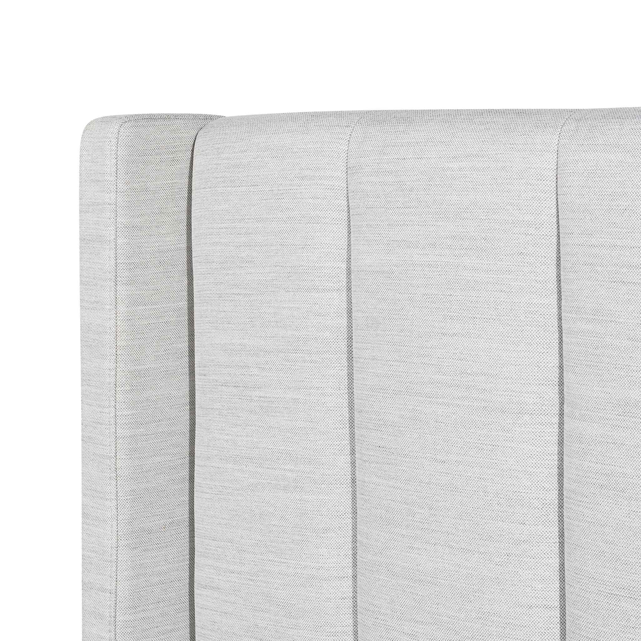 Pearl Grey Single Bed Frame with Storage