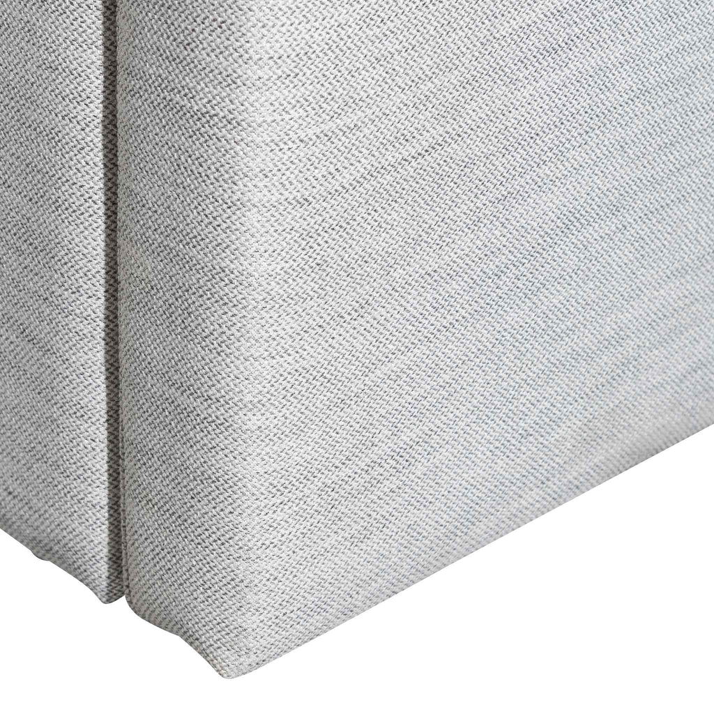 Pearl Grey Single Bed Frame with Storage