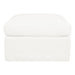 Birkshire Slip Cover Ottoman - White Linen