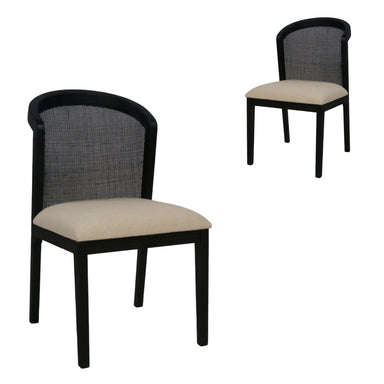 Black ELM Dining Chair - Light Beige
