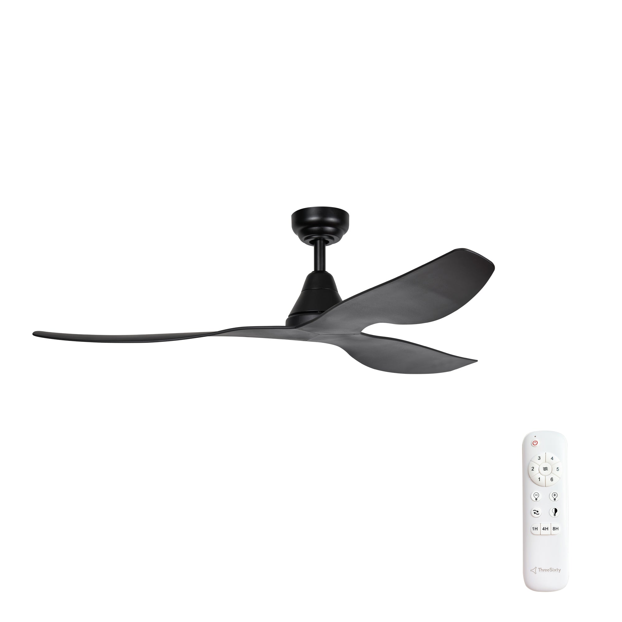  Black 3 Blade DC Ceiling Fan & Remote Control