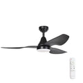 Black 3 Blade DC Ceiling Fan with 18W Dimmable LED 