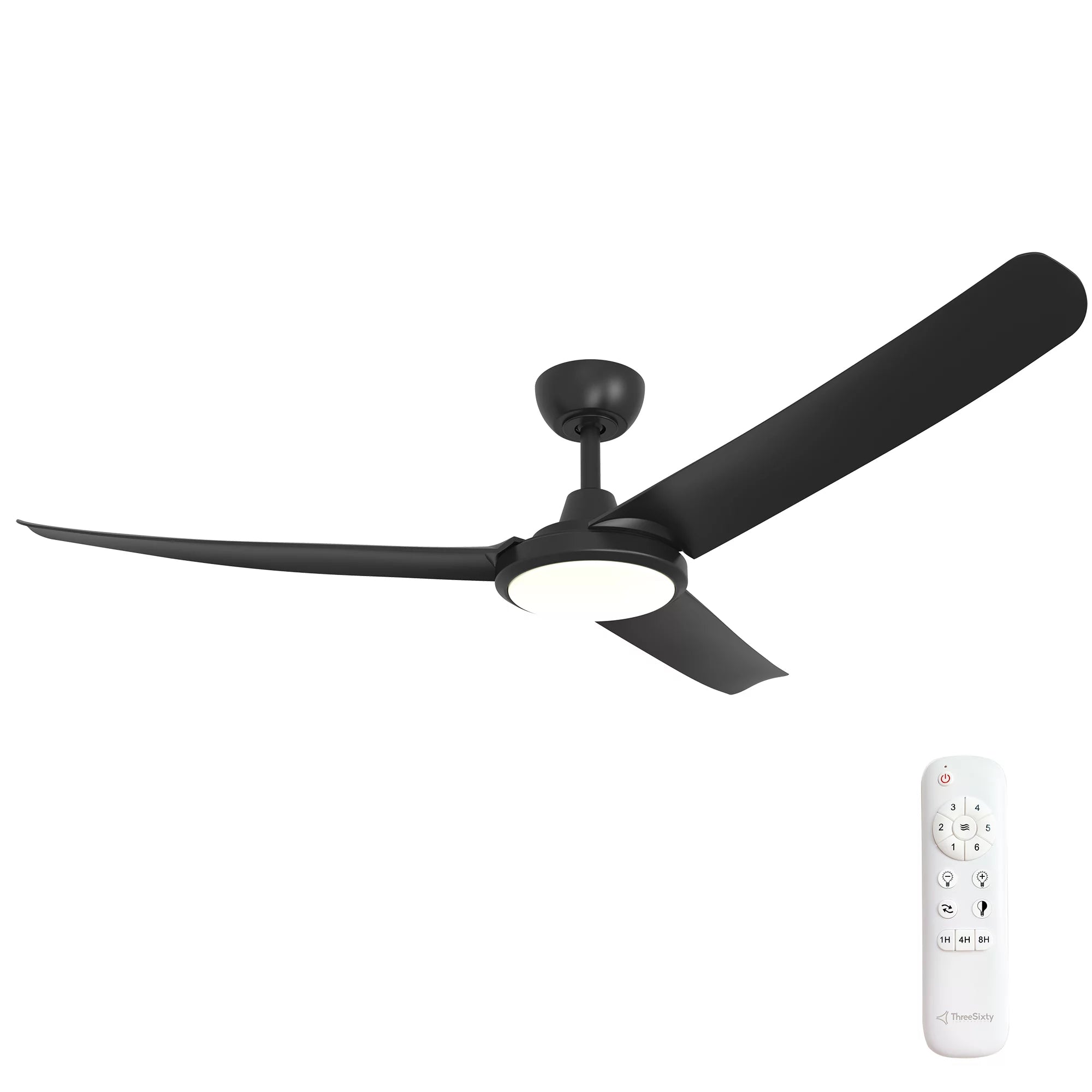 Black Blade DC Ceiling Fan with 24W CCT LED
