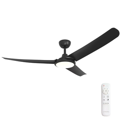Black Blade DC Ceiling Fan with 24W CCT LED