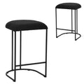 Black Boucle 65cm Bar Stool - (Set of 2)