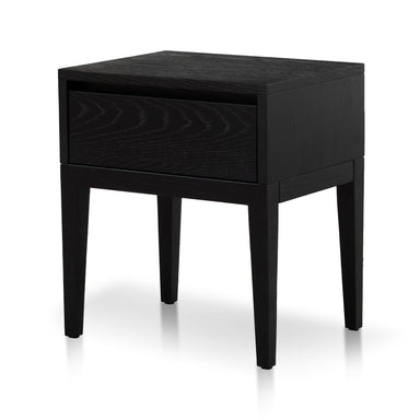 Black Oak Bedside Table