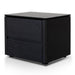 Black Oak Veneer Bedside Table