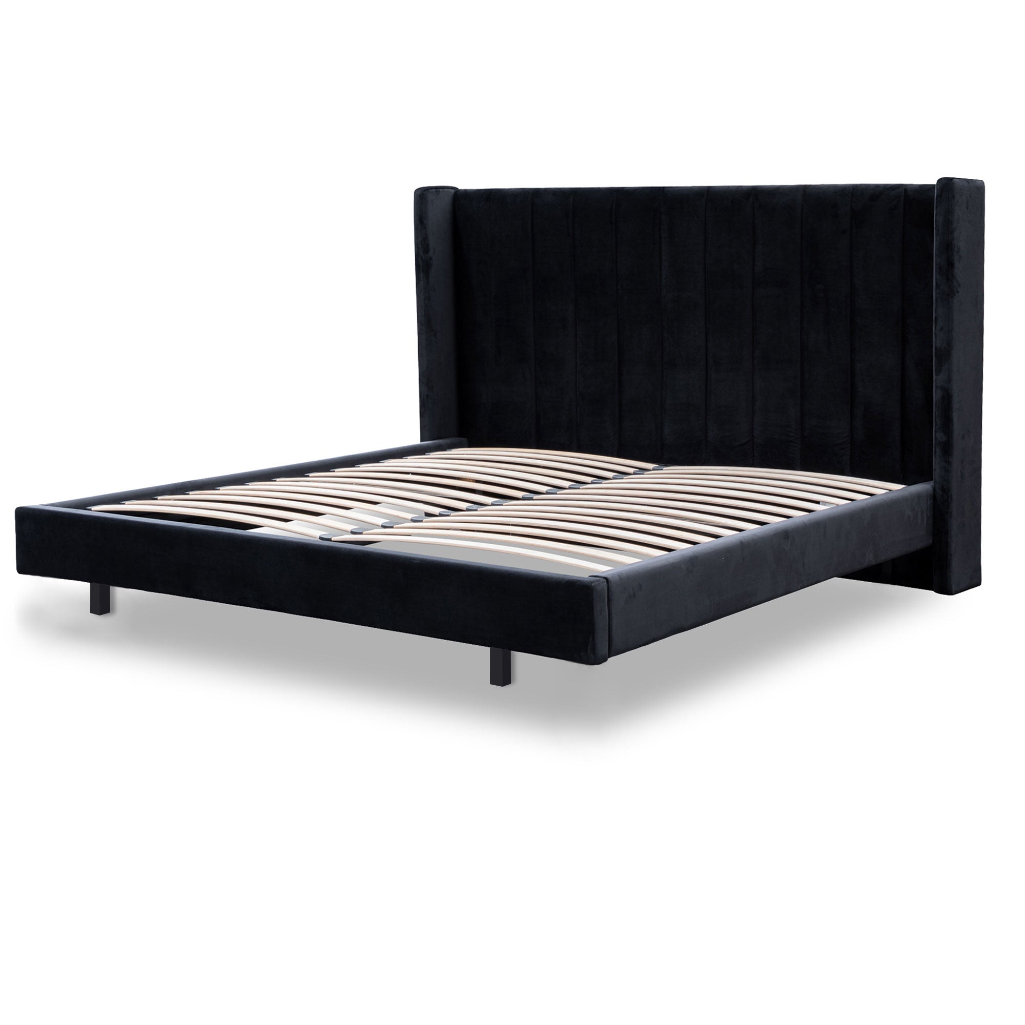 Black Velvet Queen Bed Frame 