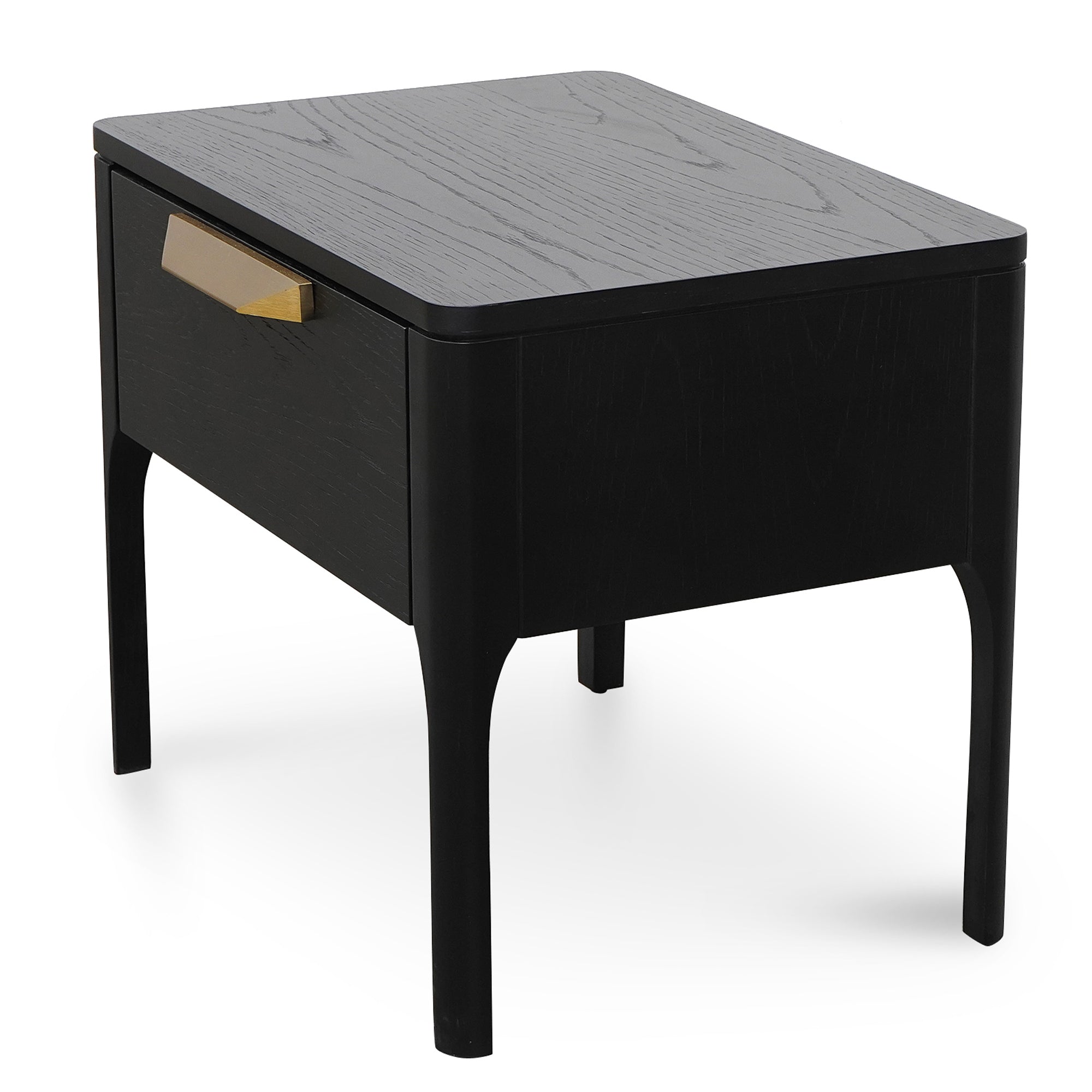 Black Veneer Bedside Table