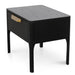Black Veneer Bedside Table