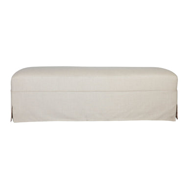 Brighton Slip Cover Bench Ottoman - Natural Linen