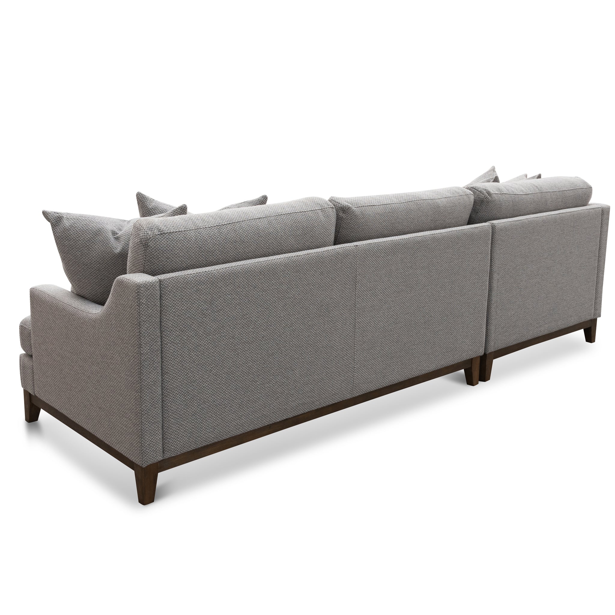 Alana 3 Seater Left Chaise Fabric Sofa - Grey