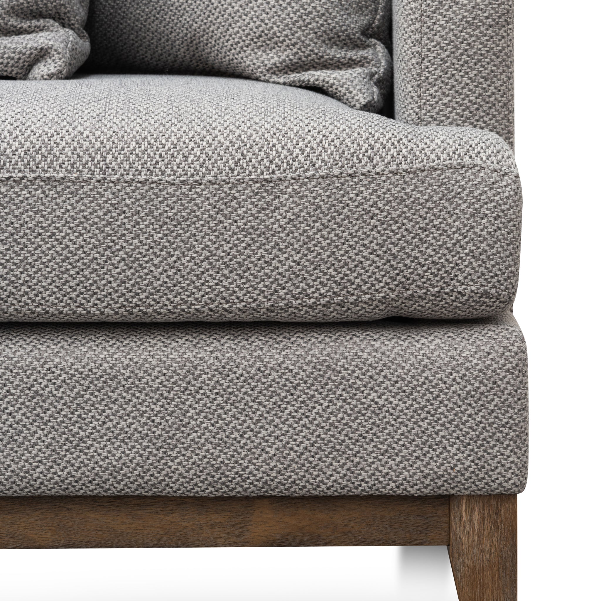 Alana 3 Seater Left Chaise Fabric Sofa - Grey