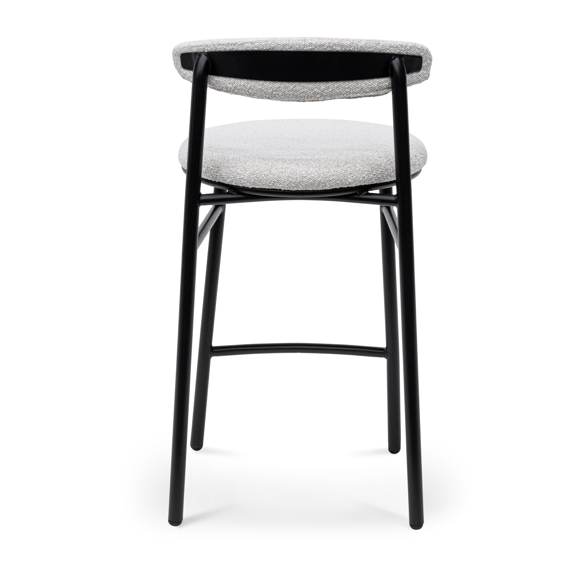 Moon White Boucle 65cm Bar Stool - Set of 2