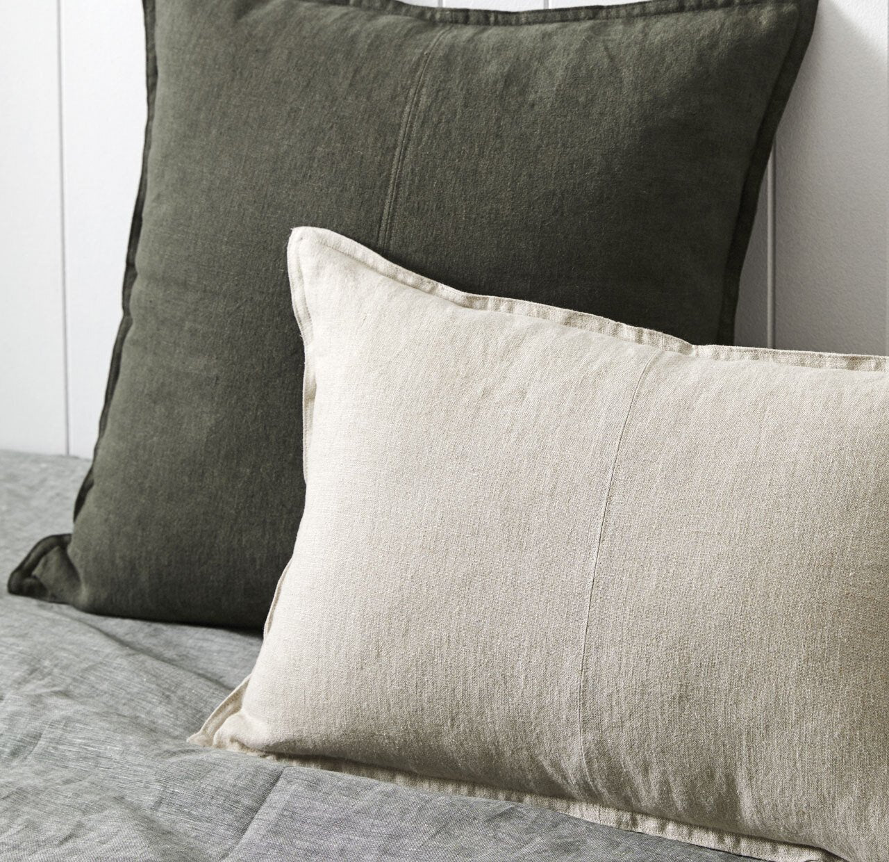 Weave Como Lumbar Cushion - Linen