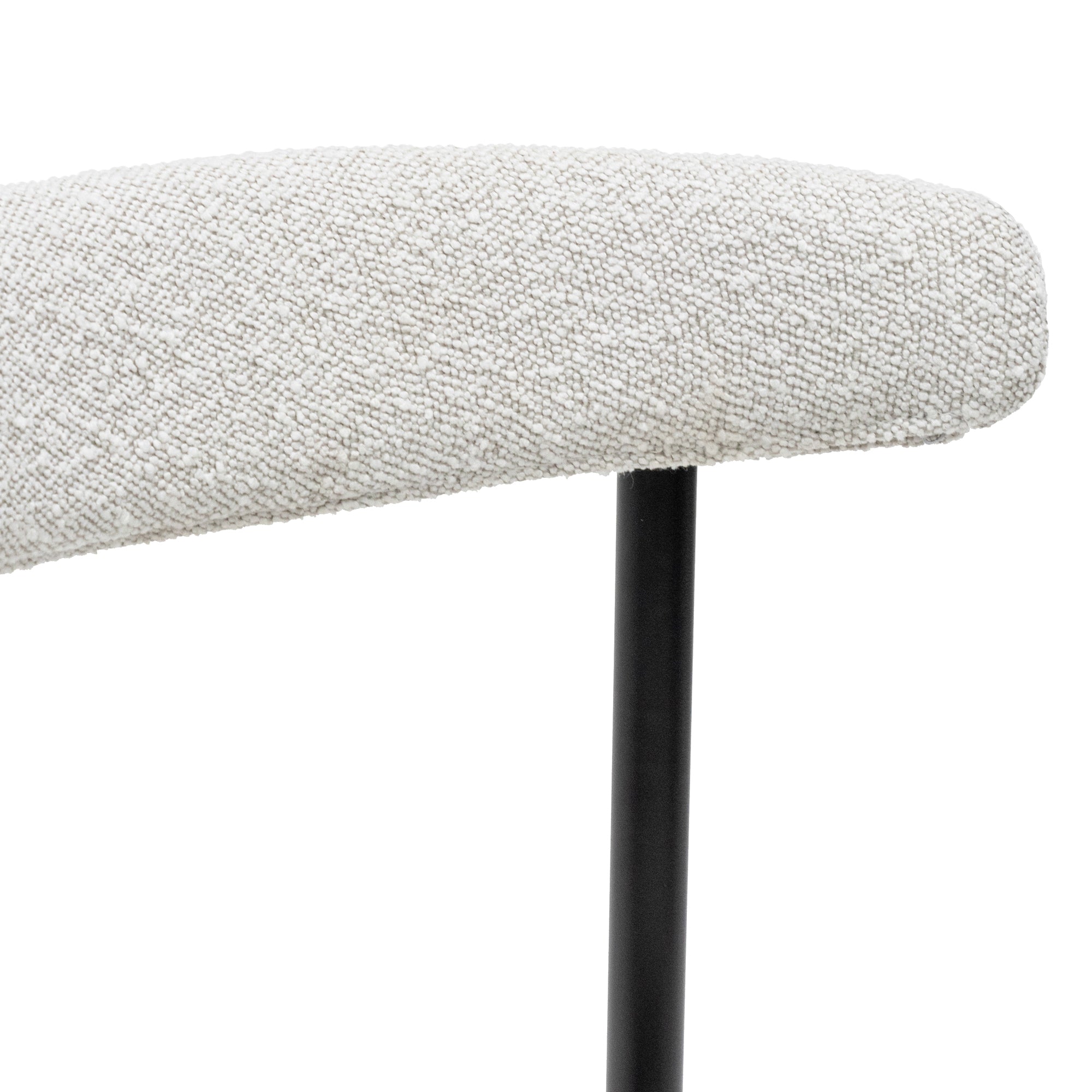 Moon White Boucle Dining Chair (set of 2)