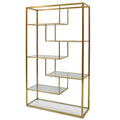 CDT2365-KS 1.2m Glass Shelving Unit - Gold Frame