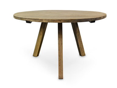 CDT2407 Reclaimed 1.25m Round Dining Table - Black Legs